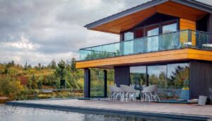 Schwimmende Häuser im Lausitzer Seenland